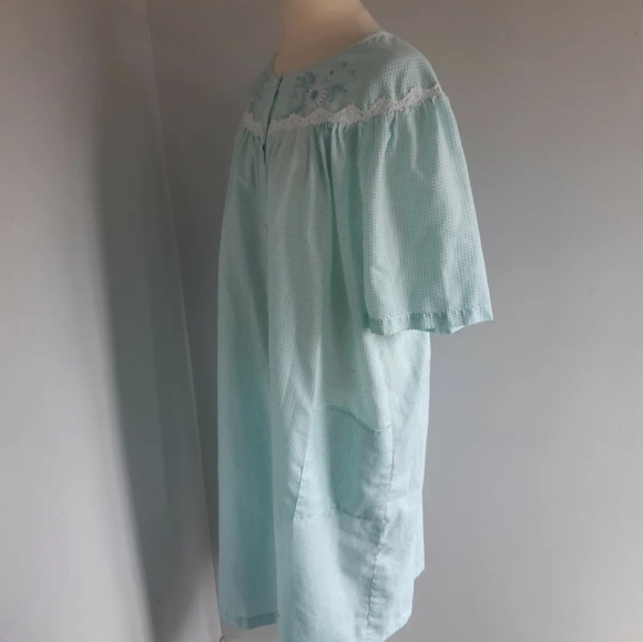 Carroll Reed Plus Pretty vintage  nightgown blue Look new  Size 2X - Picture 7 of 9
